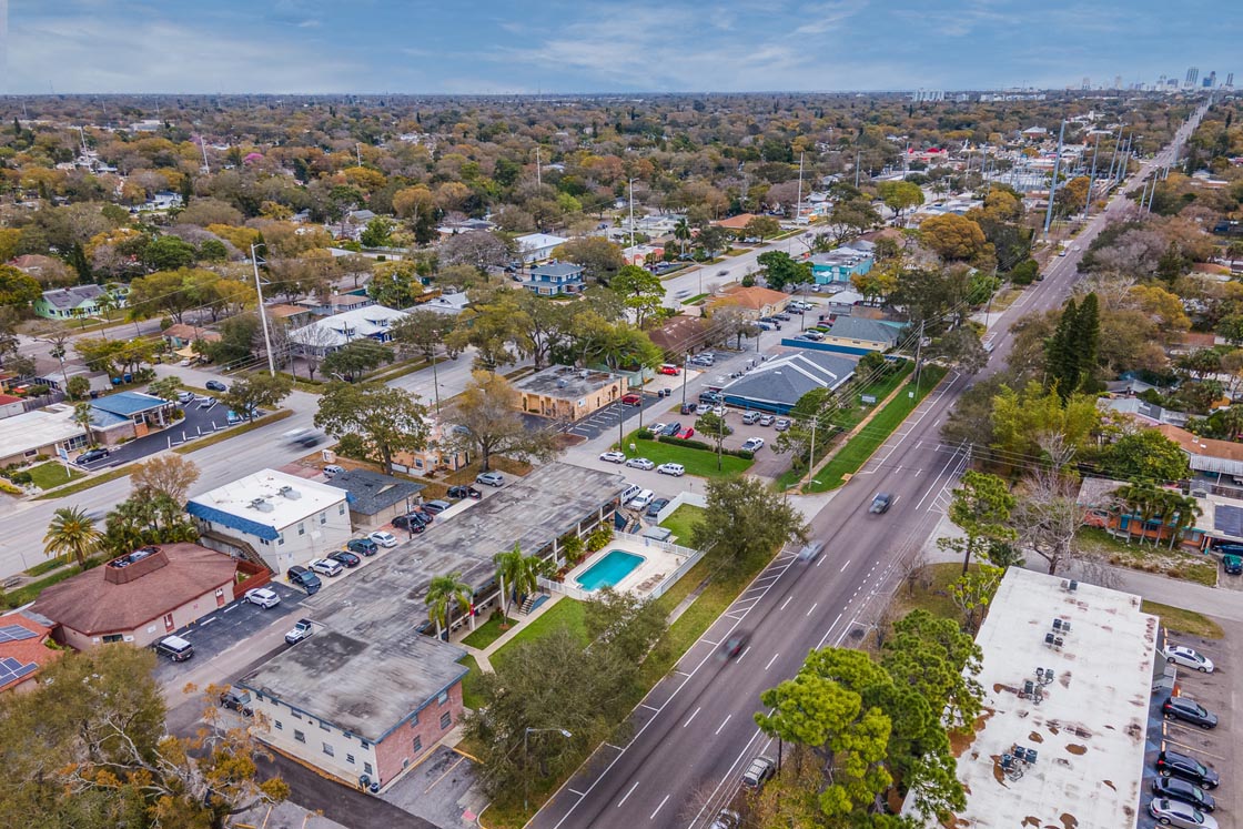 sober living | Real Recovery 5401 First Ave S Saint Petersburg Aerial 1