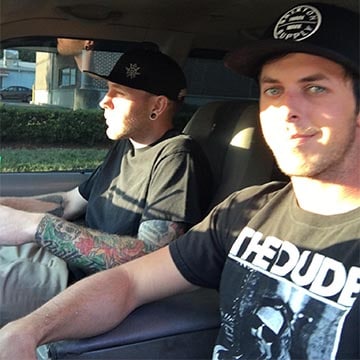 Our Story | real recovery about our story a younger jon stob and patrick driving around